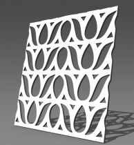 Резная 3D перегородка Р48 Ковер тюльпанов